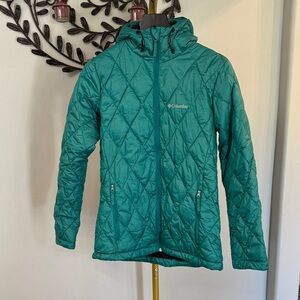 Columbia interchange Women's Teal Quilted Puffer Jacket EUC S